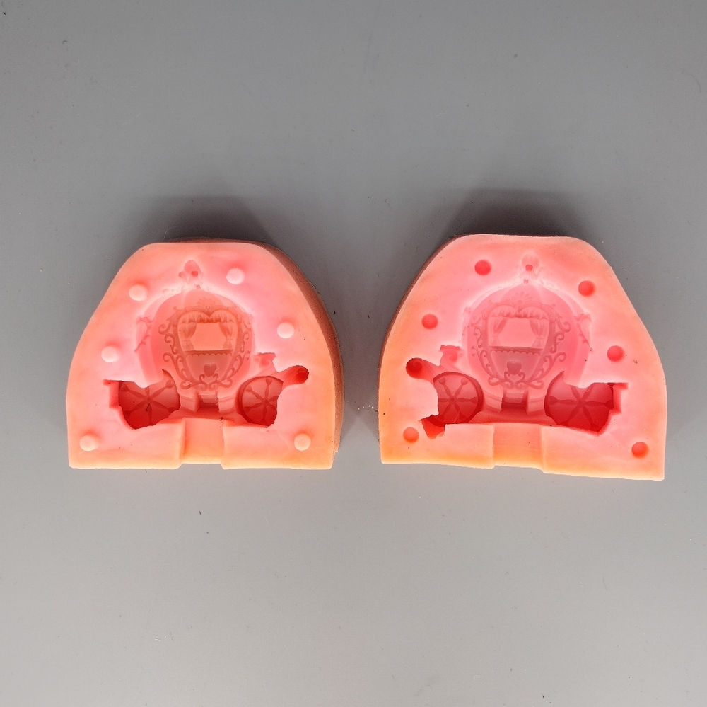Cinderella Horse Carriage Soap Candle Maker Rubber Mold